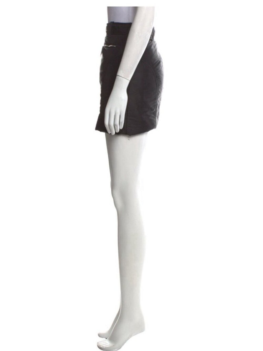 Khaite Authentic The Mitsi Solid Black Padded Nylon Mini Skirt 0 Xxs Xs $680 - Picture 5 of 13